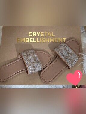 Elegant Crystal Sandals .